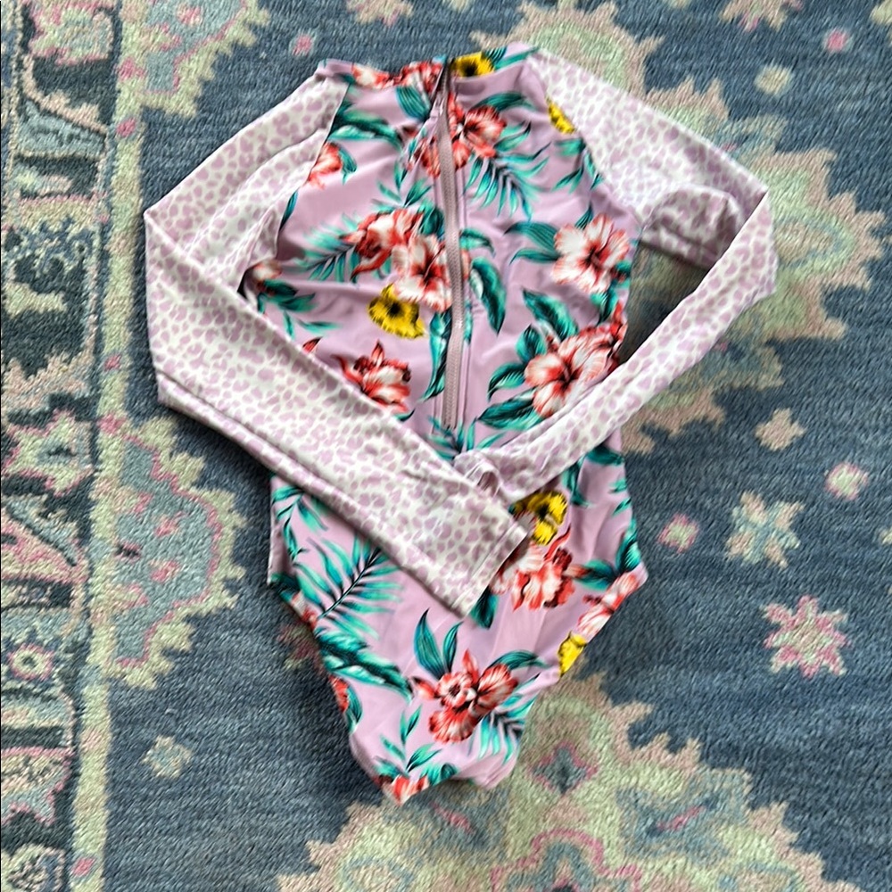 Floral Long Sleeve Swimsuit